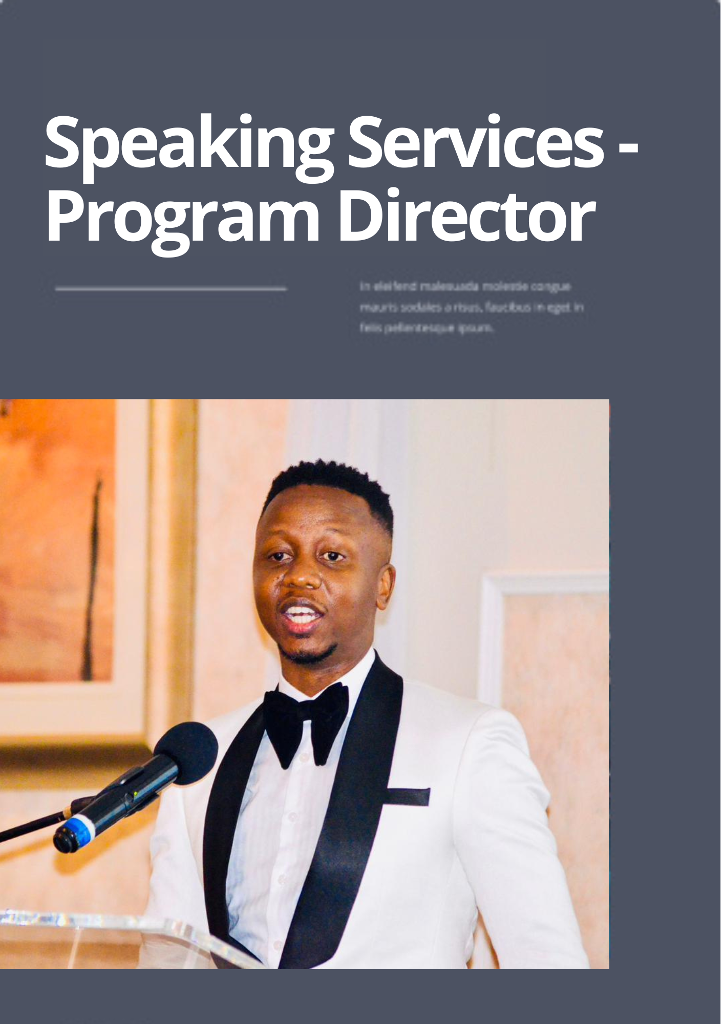 speaking services program director